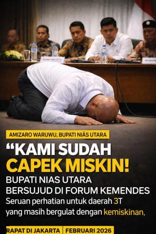 Momen Haru di Forum Nasional: Bupati Nias Utara Bersujud Minta Perhatian untuk Daerah Tertinggal